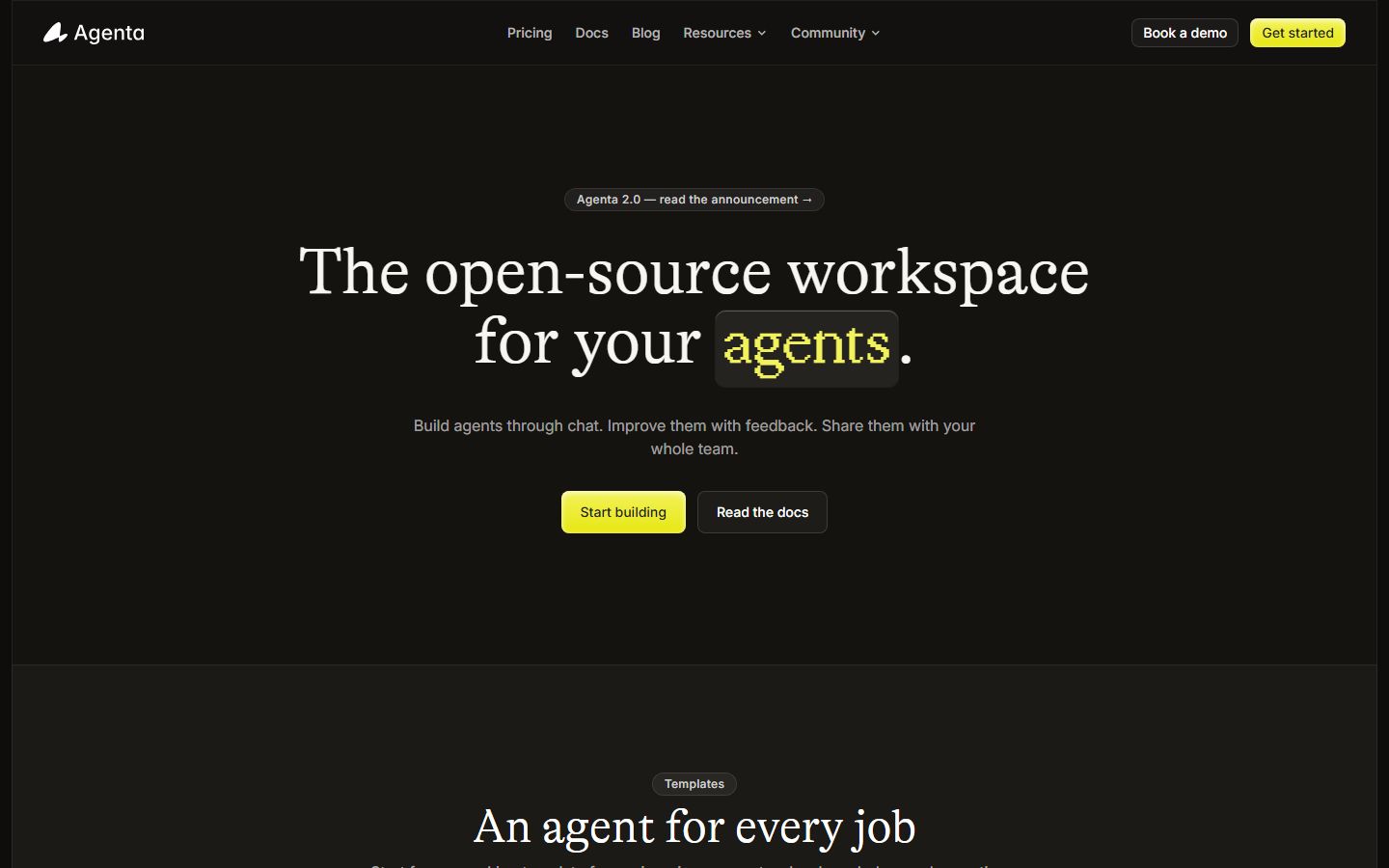 Agenta AI Platform interface screenshot