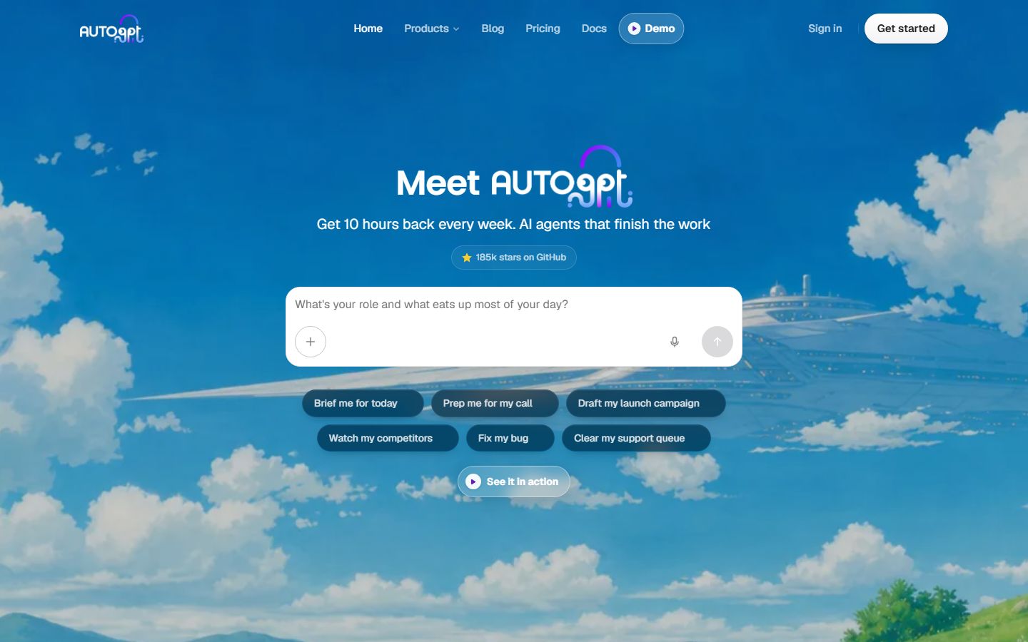 AutoGPT interface screenshot