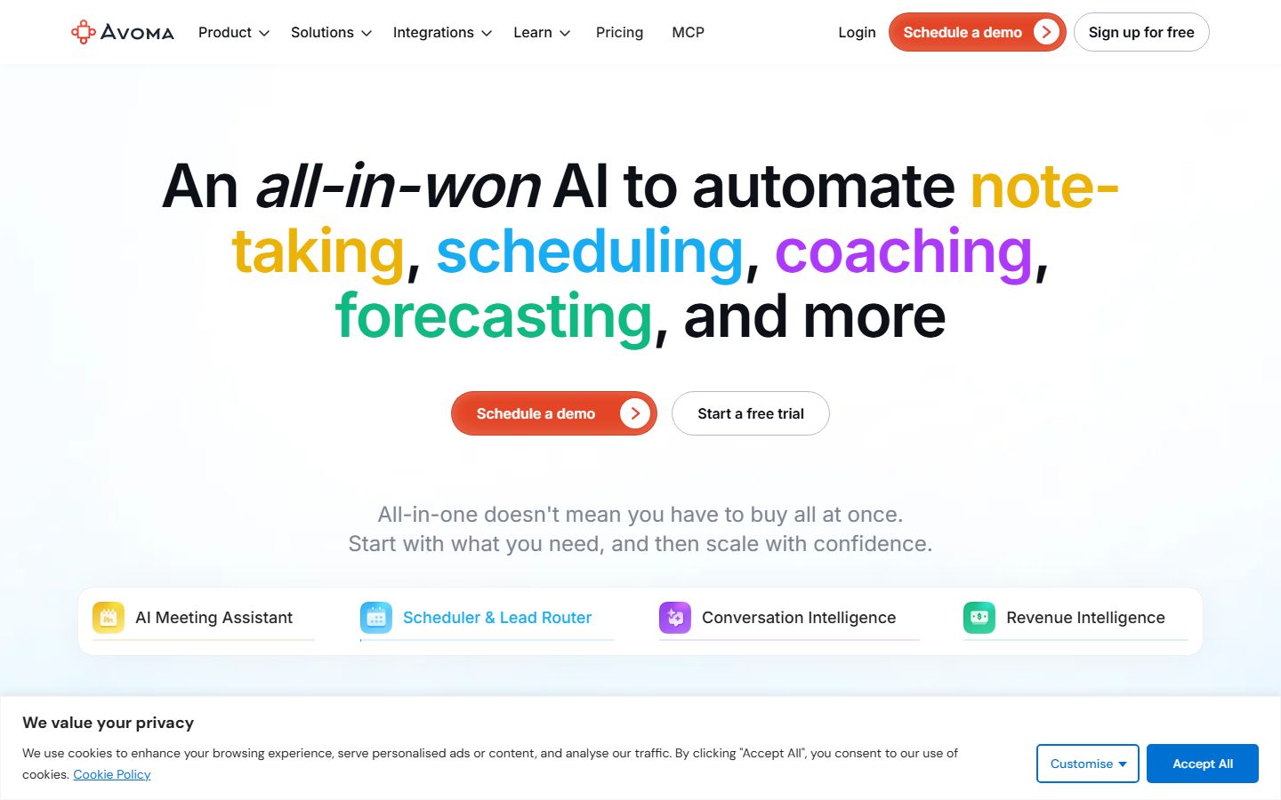 Avoma interface screenshot