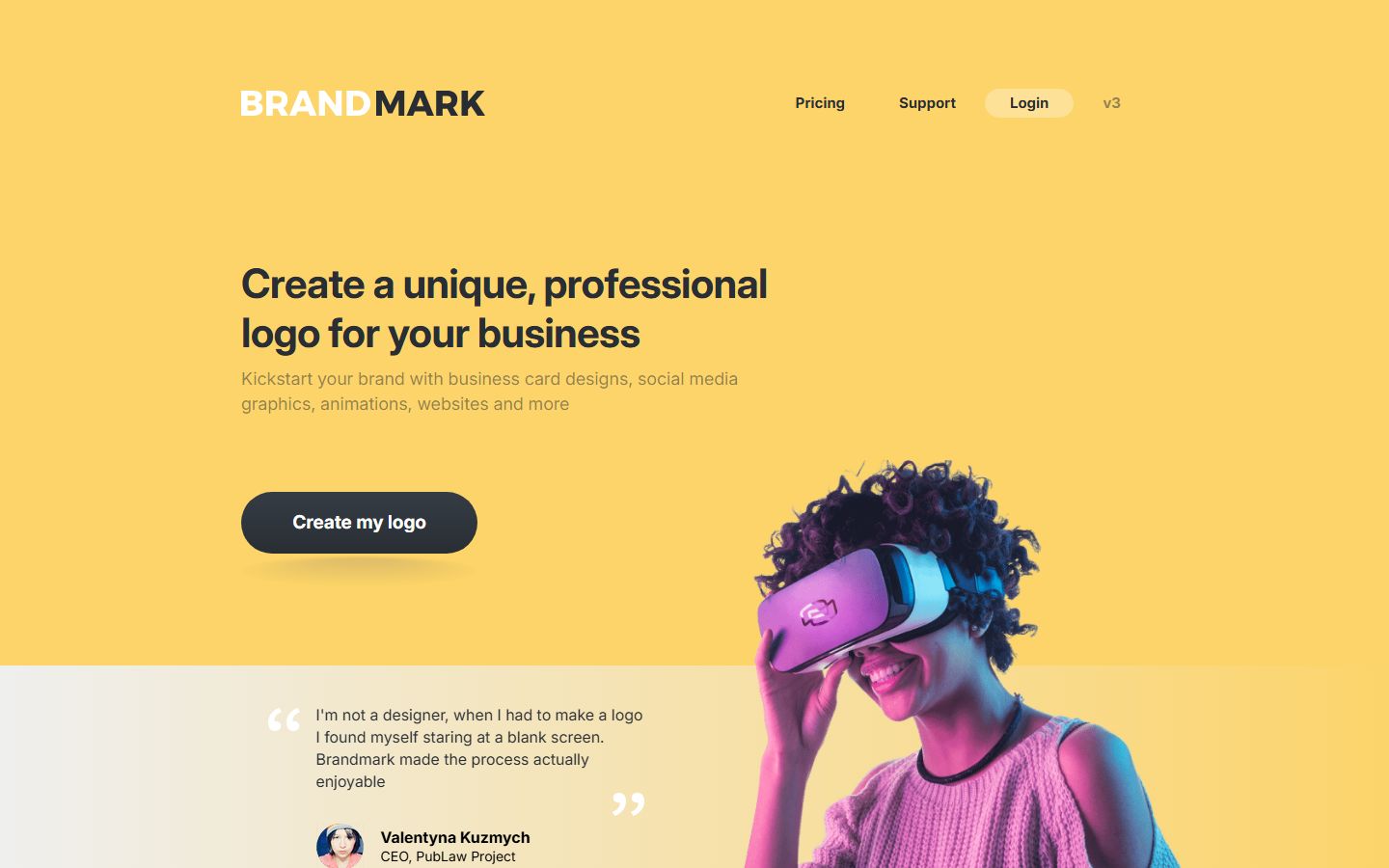 Brandmark interface screenshot