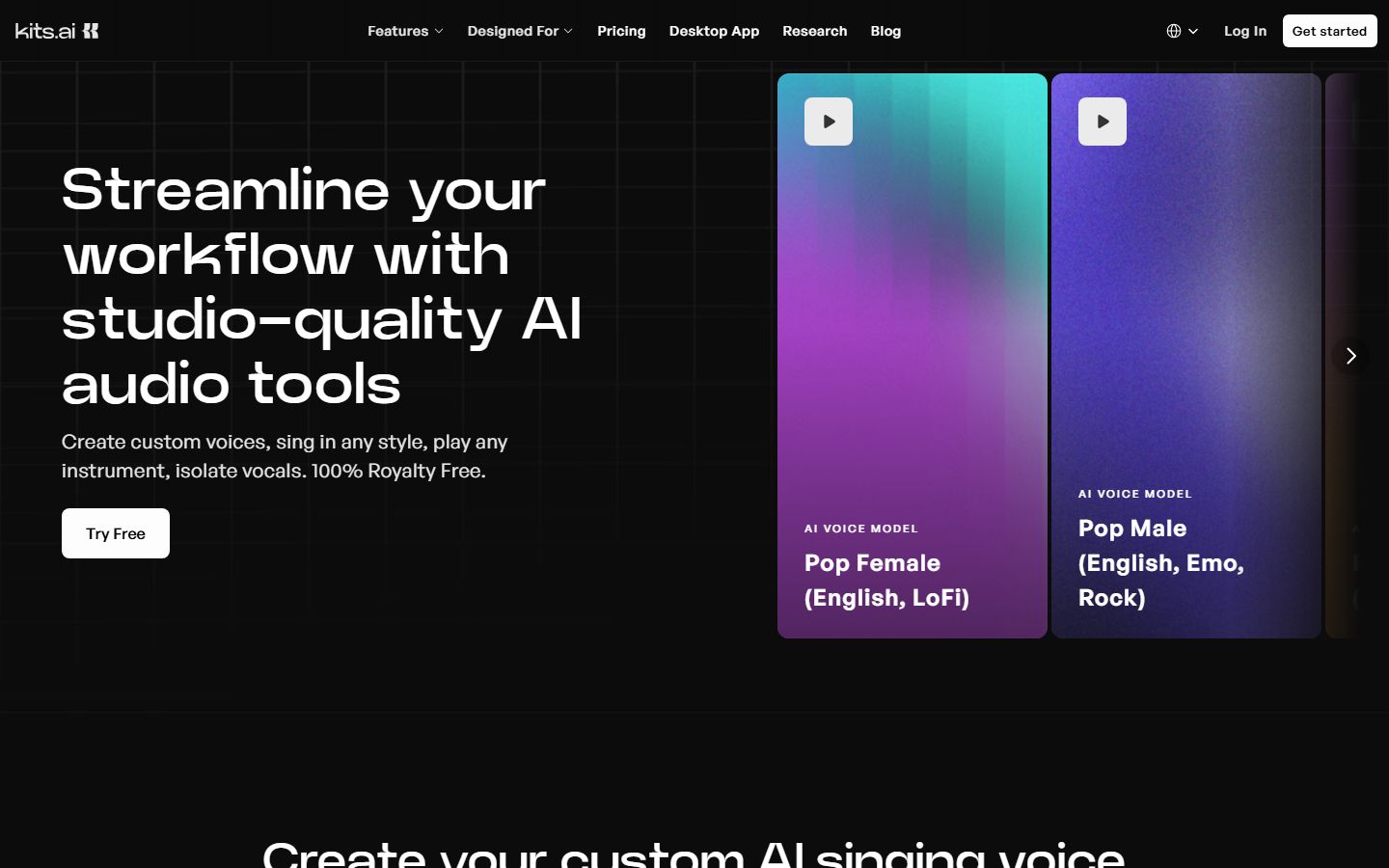 Kits AI interface screenshot