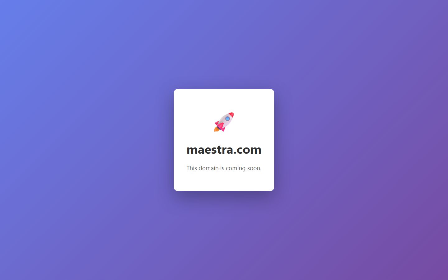 Maestra interface screenshot