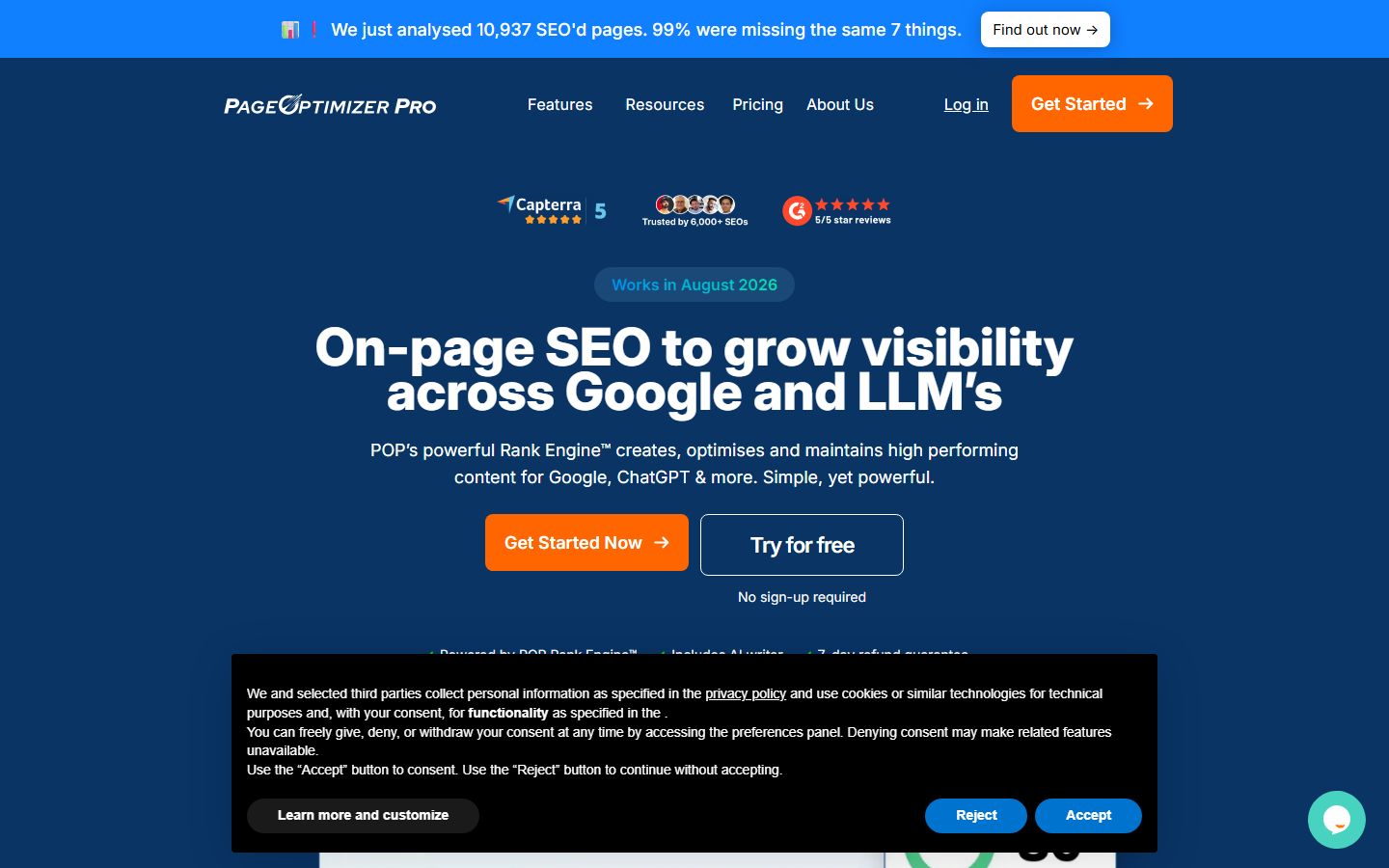 PageOptimizer Pro interface screenshot