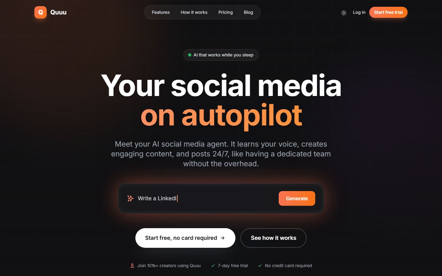 Quuu Promote AI interface screenshot