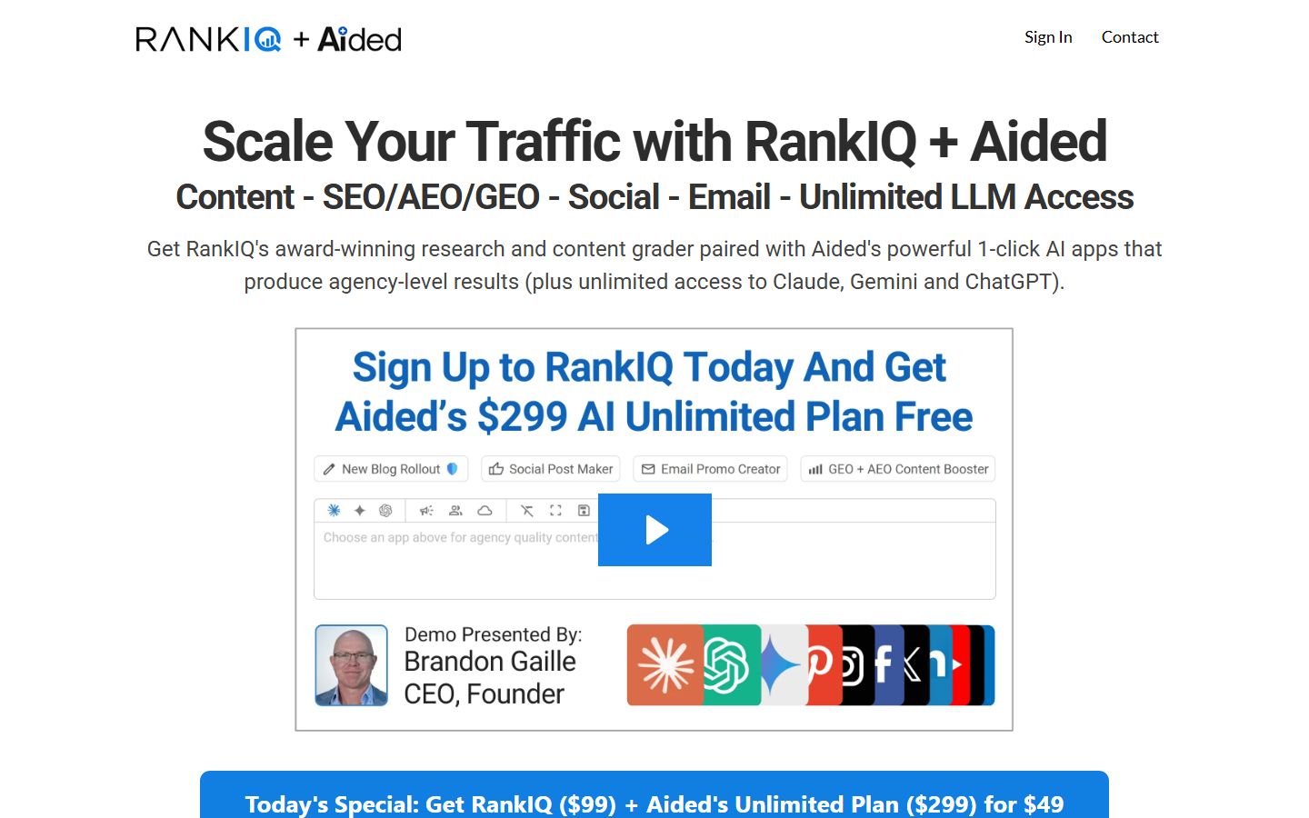 RankIQ interface screenshot