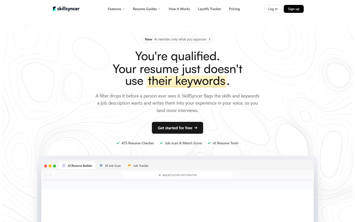 SkillSyncer AI interface screenshot