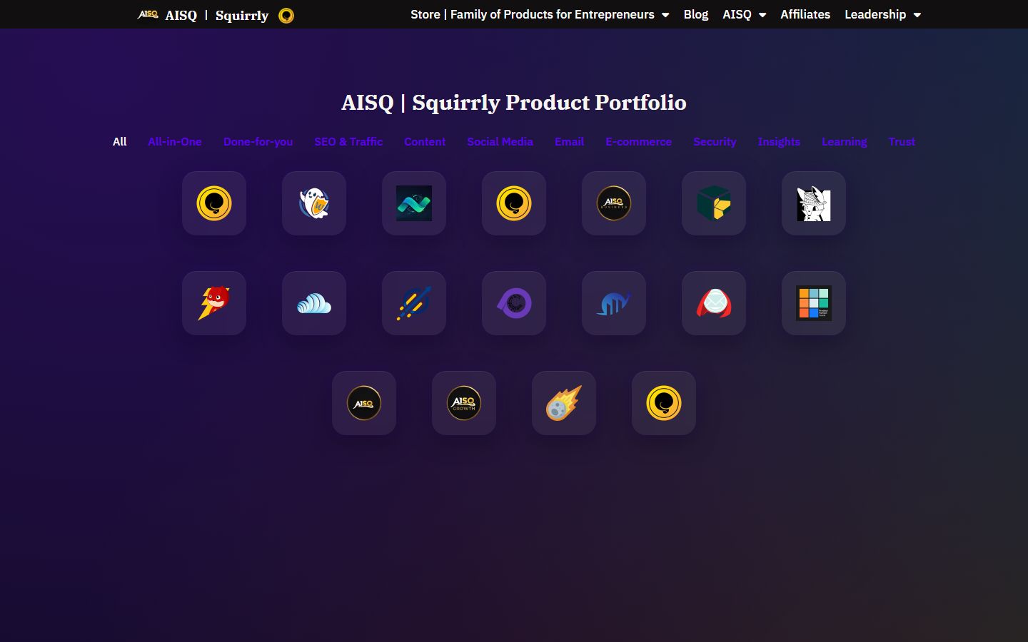 Squirrly SEO AI interface screenshot