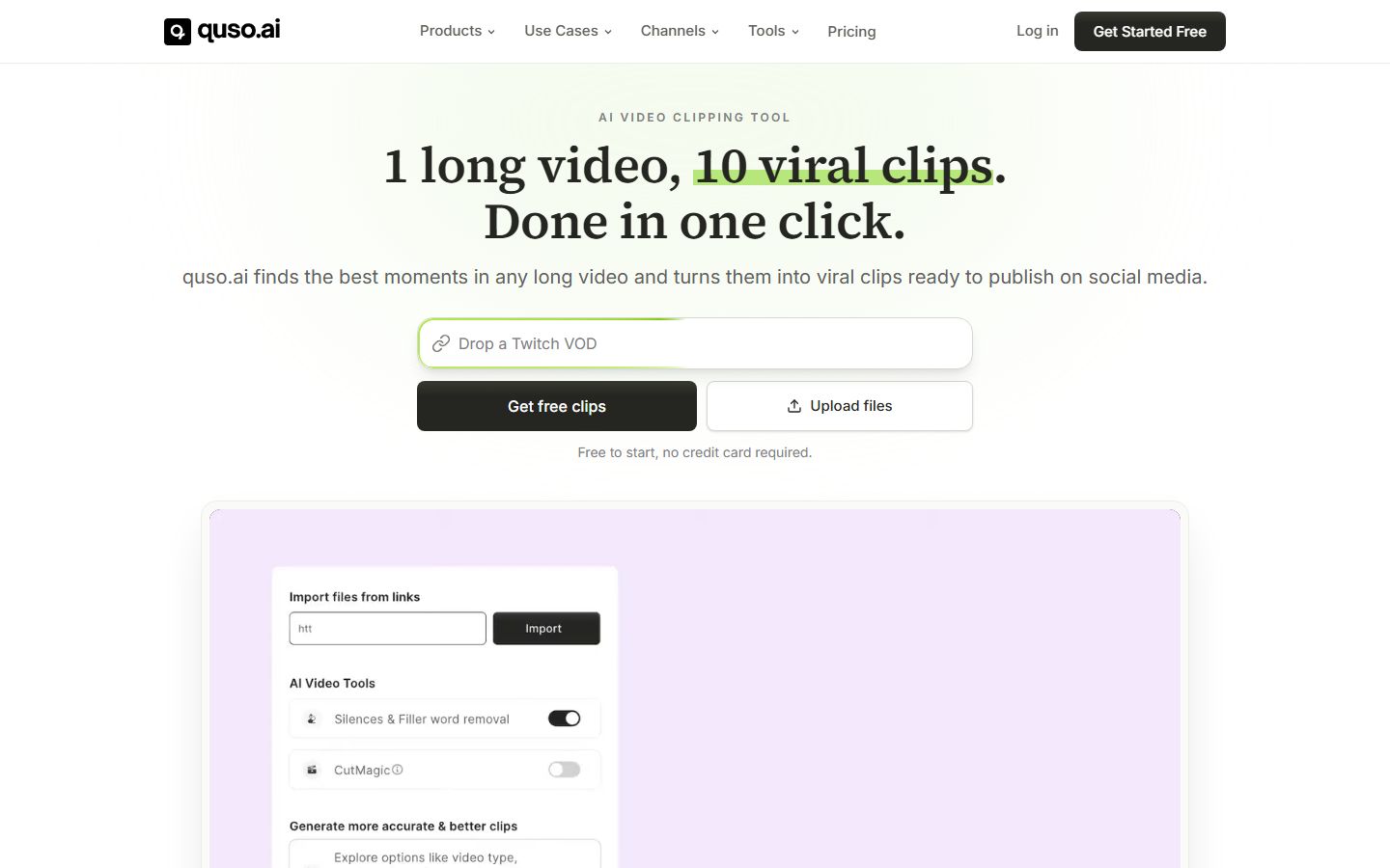 Vidyo.ai interface screenshot